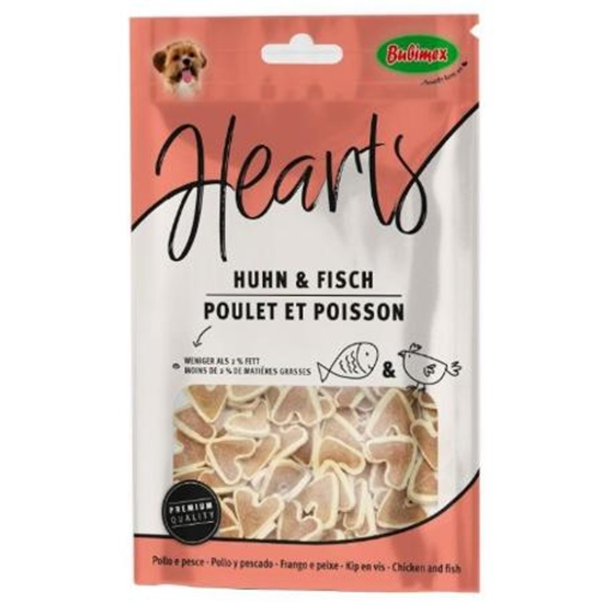 Picture of Bubimex Chicken Hearts with Chicken & Fish Dog Treats 100g